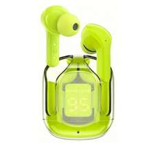 MEIYIXING Auricolari TWS MEIYIXING, cuffie senza fili da gioco, con riduzione del rumore, microfono, display LED, auricolari HiFi trasparenti, sport, auricolari senza fili TWS, cancellazione del rumore, compatibili con tutti gli smartphone, HiFi, a bassa latenza, con connettore USB-C