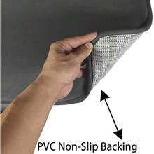 Local Delivery-Madeals Memory Foam Toilet Rug Set 3 Piece And Bathroom Mat With Toilet Lid Cover And Tank Cover Set Black - Carbon Grey - View 10