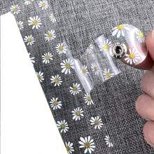 1个透明雏菊图案A5/A6活页夹，学生会计计划本封面 - 無色 - 查看 3