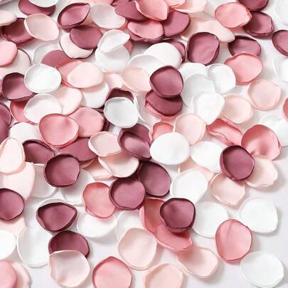 50/100/200/500/1000 Pcs Silk Pink Rose Petals Artificial Flower Petals For Wedding, Peach Pink Petals Bulk For Anniversary Decor,Party Romantic Decorations Table Or Wedding Cake Decor(5 Color Mixes)