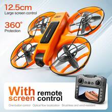 2025 New S156 Screen Control Drone With HD Dual Camera, 4.92inch/4.92-Inch Screen Remote Control, Brushless Powerful Motor, Optical Flow Positioning, Beginners Men'S Gifts, Indoor And Outdoor Affordable UAV - trái cam - Xem 4