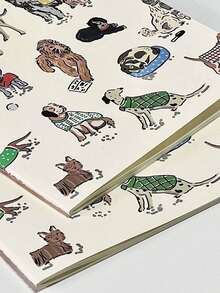 1 件可爱小狗螺旋笔记本，高端外观，独特实用，A5、B5 可拆卸记事本，学校用品，返校，万圣节礼物，圣诞节礼物 - 彩色 - 查看 4