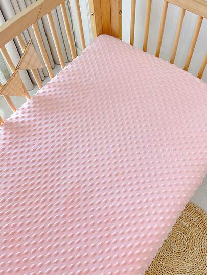 1pc Velvet Baby Crib Mattress Cover, Unisex For Boys And Girls, Fits Standard Crib, Mini Crib, Toddler Bed