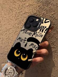 1 件卡通黑猫吃鱼图案防摔 TPU 手机壳适用于 17Pro Max/17 Air/16Pro Max/15plus/14/13/12/11/8P/XSMAX 和 Galaxy S24 Ultra/S23FE/S22/S21/S20/A52S/A15/A03 - 彩色 - 查看 2