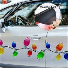 1 件圣诞主题加强型磁性反光贴，软磁材质+反光灯泡图案，冰箱/车身通用磁性装饰，适用于圣诞装饰场景 - 查看 5