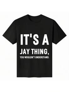 Camiseta I'M JAY DOING JAY THINGS, idea divertida de regalo de Navidad - Negro - Ver 1