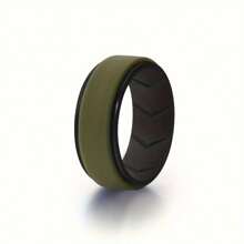 4 Packs Men's Silicone Rings Wedding Band Rubber Ring Fit Size 7-15, Comfortable, Durable & Stylish For Active Lifestyles 8mm Wide 2mm Thick