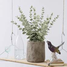 Artificial Eucalyptus Leaves, Green Branches For Home Party, Garden, Wedding Decoration, Floral Bouquet, Outdoor Garden Table Centerpiece, Wreath, Fake Eucalyptus Leaves European Decor, Room Decor, Photography Backdrop, Paired With Artificial Flowers (Note: Shedding Of Frost Is Normal Due To The Artificial Nature, Please Purchase Carefully),Fake Plants