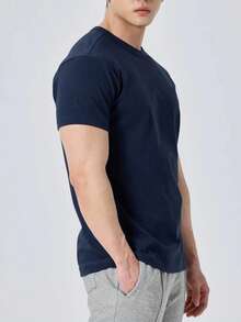 Men T-Shirts & Tanks - Navy Blue - View 1