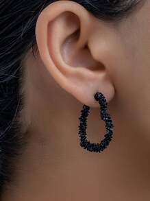 Heart Design Cuff Hoop Earrings