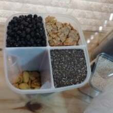 Contenedor y Organizador de Almacenamiento para Alimentos con 4 Compartimentos, ideal para semillas, cereales, frutos secos, pastas - Multicolor - Ver 7