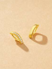 1 pieza de material de cobre con incrustación de zirconio amarillo dorado, aro de ombligo inverso de 14G con barra curva para ombligo, joya para el Body de las mujeres, con una superficie muy suave y cómoda de usar, apropiada para usar en joyas en bodas