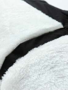 男士长袖连帽保暖冬装外套 - 黑色 - 查看 7