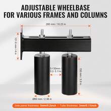 Sliding Gate Kit, 6" Rolling Gate Hardware Kit With T-Bracket, Universal Adjustable Sliding Gate Rollers, Heavy Duty Black Sliding Gate Guide Roller For Sliding Gates And Rolling Door - T-bracket - View 4