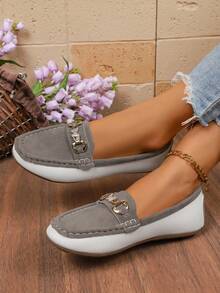 Women's Flat Shoes, New 2025 Model, Slip-On Casual Shoes, Tassels, Versatile Soft Bottom Bowknot Shoes, Elegant And Fashionable, Comfortable And Lightweight, Suitable For Indoor/Outdoor, Home, Travel. Not Only Comfort And Freedom, But Also More Confidence And Naturalness. - Grey - View 2