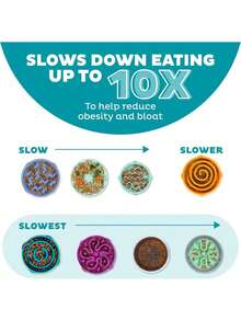 Outward Hound Fun Feeder Slo Bowl, Slow Feeder Dog Bowl, Medium/, Turquoise