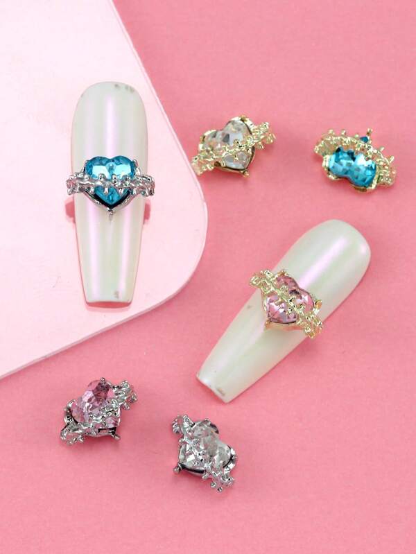 10 Pieces Per Pack And 18 Pieces Per Box Of Nail Art Nail Charm Nail Accessories, Three-Dimensional Hollow Lava Love, Luxurious And Exquisite DIY Nail Decorations Suitable For Daily Life