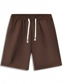 Summer New Arrival Men's Shorts Solid Color Casual Sports Shorts Drawstring Waist Fitness Running Shorts
