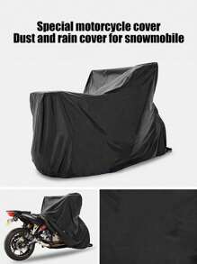 1pc 190T Taffeta Silver Cloth Motorcycle Cover, Dust-Proof Outdoor Protective Cover Fits Motorcycles & Bicycles