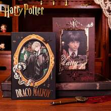 Harry Potter 1pc Harry Potter Colorful Hardcover Notebook, Draco, Harry & Luna Series, Comic Style Journal, Retro Hogwarts Diary, Gift For Graduation, Birthday, Mother's Day