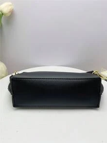 2025 Summer New Women Casual Shoulder Bag, Fashionable Bucket Bag With Wide Strap, Chic Commuter Crossbody Bag - Black - View 7