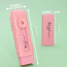 Gommes rétractables personnalisées avec nom, gommes de crayon personnalisées avec fleur de mois, gommes en caoutchouc, gommes pour dessin, fournitures scolaires, cadeau de rentrée scolaire. Gommes personnalisées convenant au bureau, à l'école, aux étudiants, rentrée scolaire