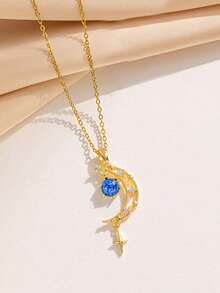 1pc Men's Smooth Surface Fashion 3D Heart Pendant Necklace, Versatile Daily Accessory For Layering - Multicolor - View 15