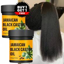 2PCS 100g Jamaican Castor Oil Hair Care, Pure Natural Cold Pressed, Moisturizing And Nourishing The Scalp And Hair Roots, Making The Hair Thicker, Stronger And Healthier, Suitable For All Hair Types Including Curly Hair, Suitable For Both Men And Women