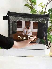 Túi tote lưới và túi đựng mỹ phẩm tùy chỉnh, thiết kế riêng của bạn, cá nhân hóa (Tên, Logo, Văn bản), túi nữ gấp gọn dung tích lớn, túi xách nhẹ và thời trang, túi đeo vai, túi mua sắm thông thường, túi tote, túi quà tặng cổ điển, có thể tùy chỉnh, phù hợp cho đám cưới, sinh nhật, kỳ nghỉ biển, sử dụng cá nhân hoặc làm quà tặng cho bạn bè, mẹ, giáo viên, ngày Valentine, túi thời trang cho nữ, túi cá nhân hóa, quà tặng ngày của mẹ - màu đen - Xem 16