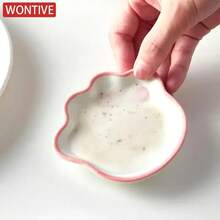 Japanisches süßes Katzenpfoten Geschmacksgericht Keramik Cartoon Dessertteller Soja Obst Saucenplatte Gewürzschüssel Haushalts Dip Geschirr