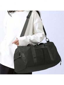 1 pieza Bolsa de viaje multifuncional de gran capacidad, bolsa de yoga/gimnasio con compartimentos separados para seco y húmedo, correa para equipaje para deportes de corta distancia