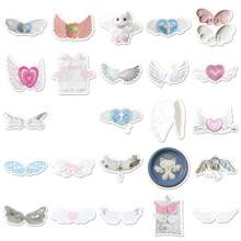 50 piezas Pegatinas blancas, pegatinas Kpop, pegatinas Kawaii, pegatinas coquetas, pegatinas lindas, pegatinas de arte, pegatinas estéticas, paquete de pegatinas para patinetas, equipaje, computadoras portátiles, parachoques, suministros para fiestas temáticas