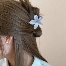 3 件夏季扎染鸡蛋花发夹，带齿，防滑防损伤，适合日常、派对、度假发髻、马尾辫必备，清新甜美的度假风格，简约时尚的配饰发饰时尚发夹 - 彩色 - 查看 6