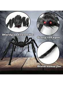 1/12/20/36 Stücke Halloween Riesenspinnennetze: 1,27m Halloween Riesenspinne + 5,08m Riesenspinnennetz, 20 g Halloween Spinnweben mit falschen Spinnen, Absperrband Halloween Outdoor Dekoration