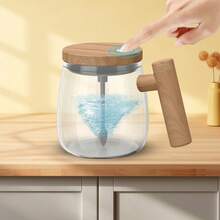 Electric Mixing Mug, Self Stirring Coffee Mug With Lid & Handle Home Office Stirring Cup, 400ml Lightweight Self Mixing Cup Suitable For Coffee/Milk/Protein Powder - Transparent - View 5