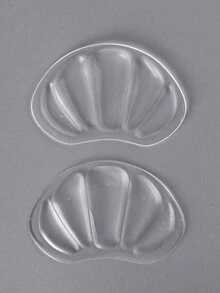 2 Pairs Unisex Transparent Silicone Heel Cushion Pads, Washable Comfortable Insoles For High Heels And Sandals