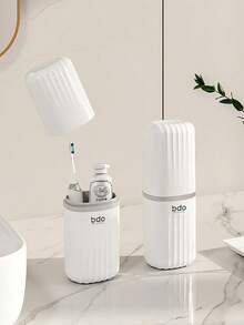 旅行牙刷收纳盒，牙膏牙刷整理器，男女通用便携式旅行牙刷盒，多功能牙刷旅行收纳盒，适合露营、返校、商务旅行、浴室旅行必备、旅行用品、旅行配件、度假、暑假等场合。 - 彩色 - 查看 9