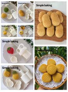 قالب خبز ذو نمط الفول السوداني والكاكي، طقم خبز لأعياد الميلاد/الزفاف/المناسبات الخاصة، قالب كيك فاصوليا وكيك القمر في شهر الخريف الأوسط، أداة خبز كعكة الشاي بعد الظهر، قوالب DIY للحلويات المنزلية والطبخ الآسيوي للمناسبات ، قوالب للحلويات