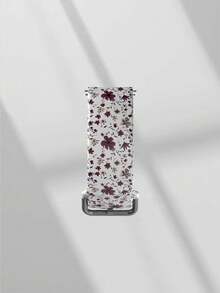 20/22 毫米通用表带，兼容三星、华为、Garmin、Honor 智能手表 - 硅胶表面带棕色花卉图案，兼容华为 Watch 3/Galaxy、GT2/GT3