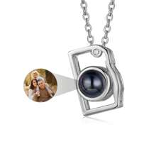Custom Necklace With Picture Inside Personalized Photo Projection Necklace Camera Pendent Necklace Customized Picture Memorial Jewelry Gifts