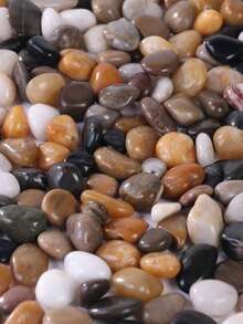 Colorful Decorative Pebbles Suitable For Gardens And Homes -0.3-3 Cm, Multi-Color Stones (White, Black, Yellow, Gray, Purple, Blue, Green) Suitable For Indoor Plants, Outdoor Landscapes, And Holiday Decorations - Perfect For Terraces, Potted Plants, Bathrooms, Aquariums, And Micro Landscapes, Holiday Decorations | Natural Appearance | Beauty, Garden Decorations