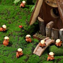 5/25/50/100Pcs Mini Highland Cow Figurine Cute Highland Cow Statues Decor Handmade Resin Sculpture Ornament For Decorations Home Bathroom Kitchen Garden Office Desk Miniature Moss Landscape