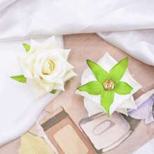 4 pares de pendientes elegantes con flores de rosa de terciopelo, aretes con flores 3D exagerados, joyería nupcial de alta gama, accesorios de moda, regalo de estilo vacacional para mujeres