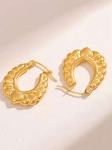 1 paire/3 paires de boucles d'oreilles en acier inoxydable pour femmes, design minimaliste, inaltérable, convient au marché transfrontalier UE/États-Unis