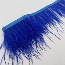 39.37 英寸（100 厘米）人造羽毛饰边，适用于 DIY 手工艺品、连衣裙、手提包、家居装饰抱枕、舞台服装、派对/婚礼/毕业典礼装饰、手工 DIY 项目 - 布艺丝带饰边