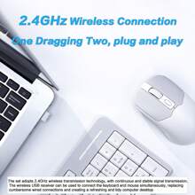 MOFII MOFII Ergonomic 2.4Ghz Wireless Keyboard Mouse Combo For PC/Laptop/Desktop 104Keys Multimedia Function Compact Keyboard With Noiseless Wireless Optical Mouse (Black Or White)