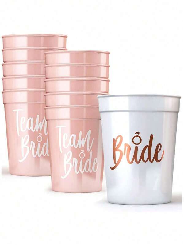 Bachelorette Party Cups - Bride Cup & Bridesmaid Cups Bachelorette Party Decorations - Reusable Bachelorette Cups For The Bride Tribe - Bachelorette Party Favors For Bridesmaid Gifts,