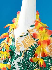 1 pièce Tenue légère et respirante pour ferme avicole, chemise jaune en simulation de cygne blanc avec couronne, convient pour toutes les saisons