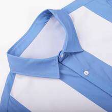 Men's Short Sleeve Button Up Hawaiian Shirt 1950s Vintage Bowling Shirtshalloween - 夏威夷紅黃花 - 查看 9