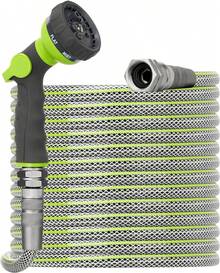 Flexible Garden Hose 50 FT - Heavy Duty Non-Expandable 50FT Outdoor Water Hose Pipe, 1/2" X 50Feet, 3/4" Solid Swivel Fittings, 50 Feet, Kink And Leak Proof - Multicolor - View 1